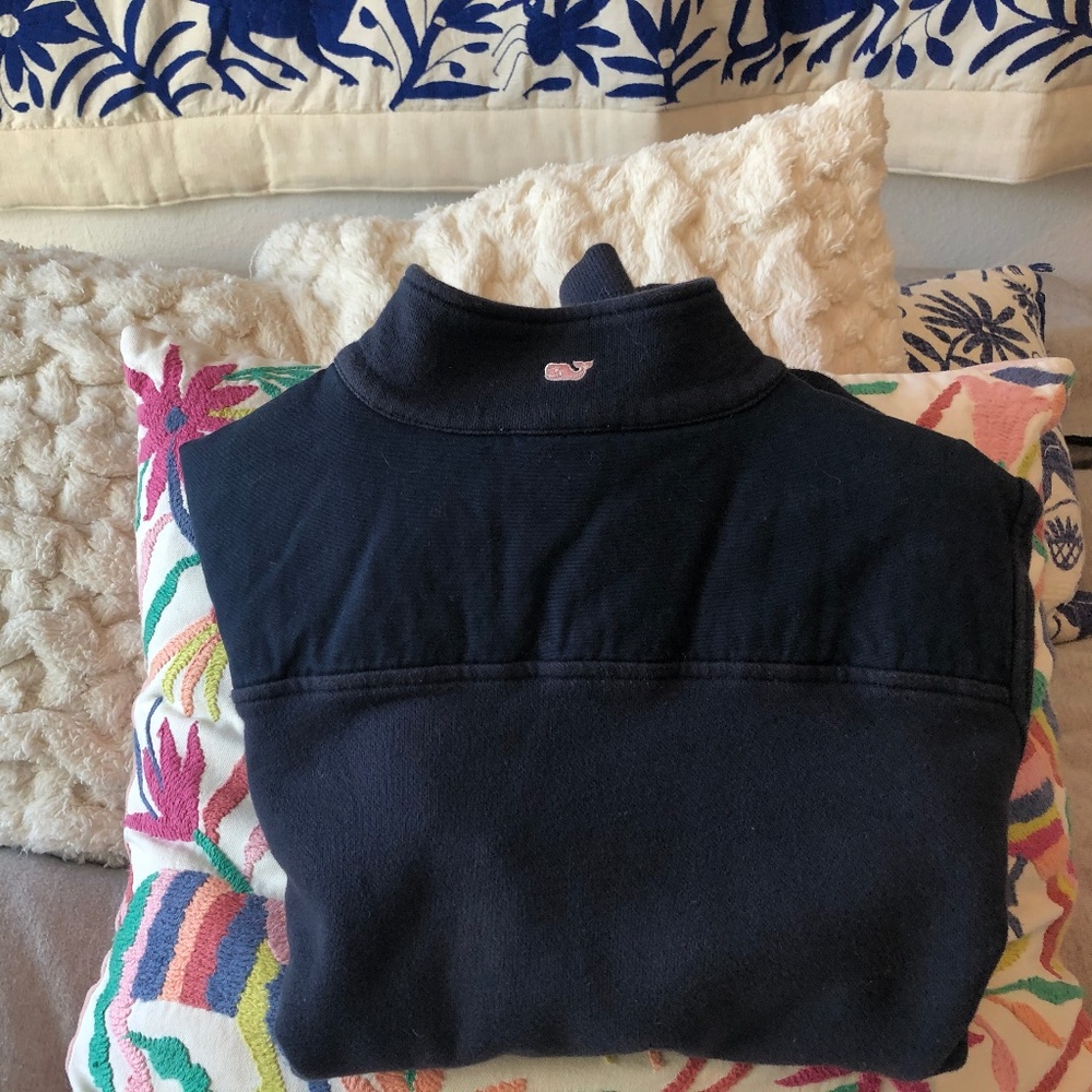 Vineyard Vines Quarter Zip Pullover W Navy Blue